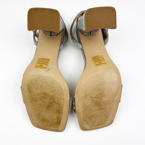 Steve Madden Silver Glitter Heels - Picture 8 of 11